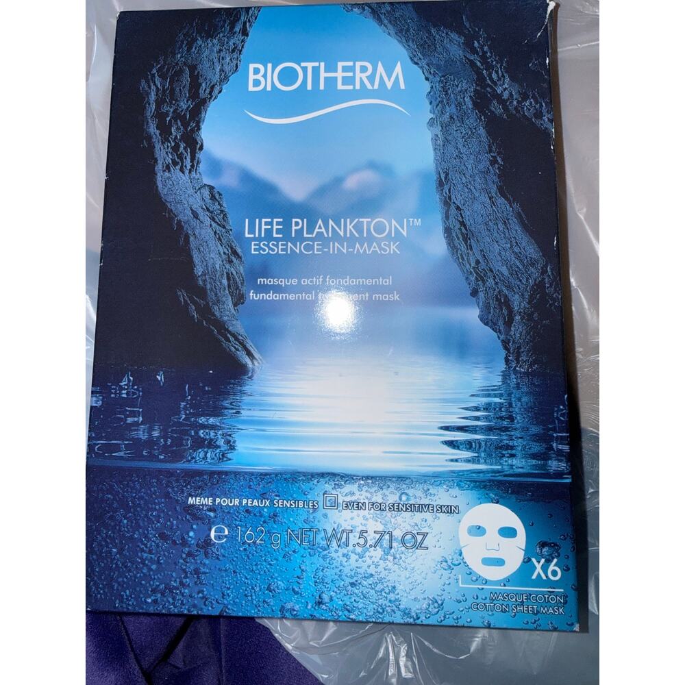 Biotherm Life Plankton Essence-in-Mask 6 Pack Luxury Hydrating Sheet Masks NIB